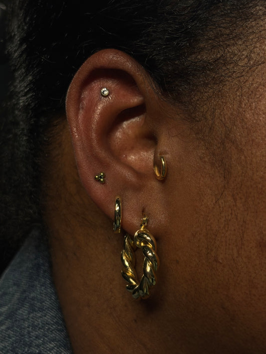 Flat piercing